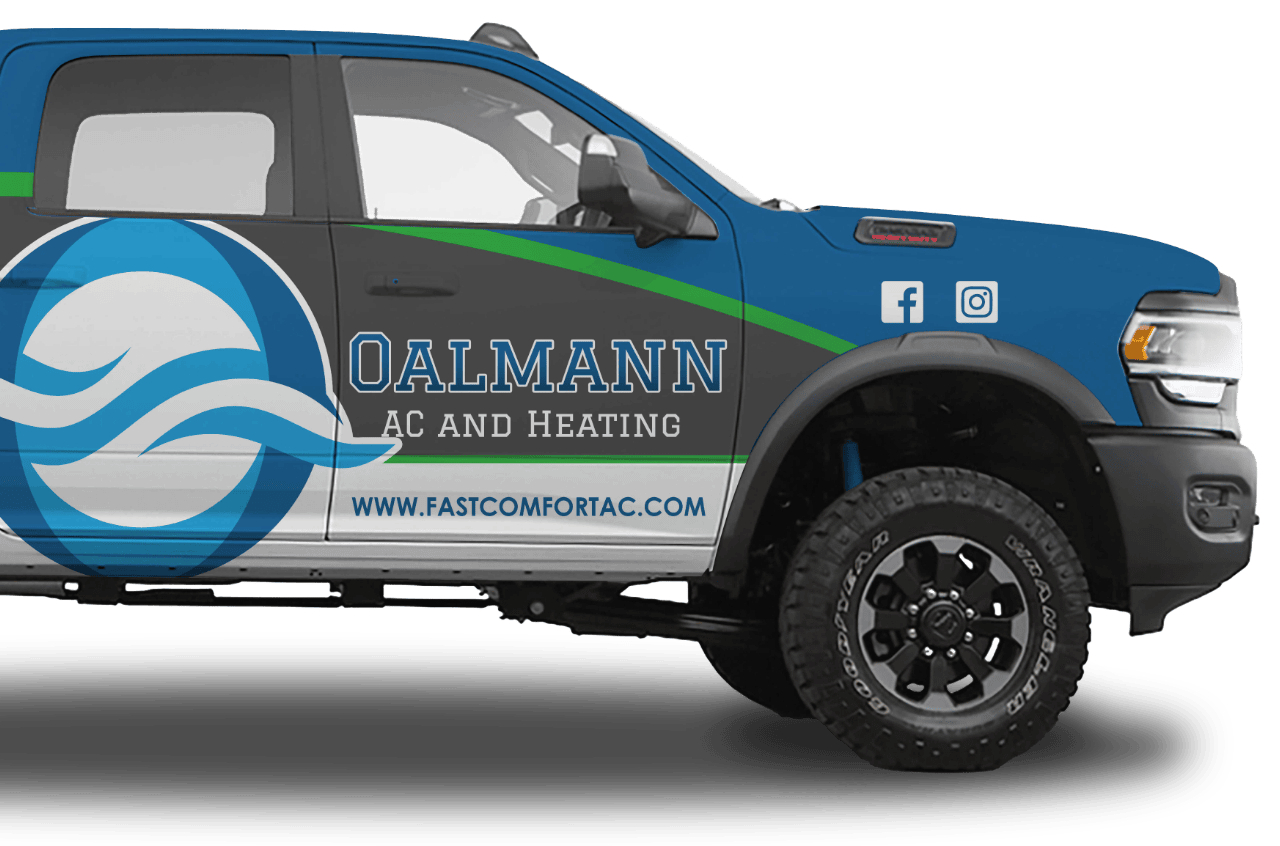 Oalmann AC and Heating service truck.